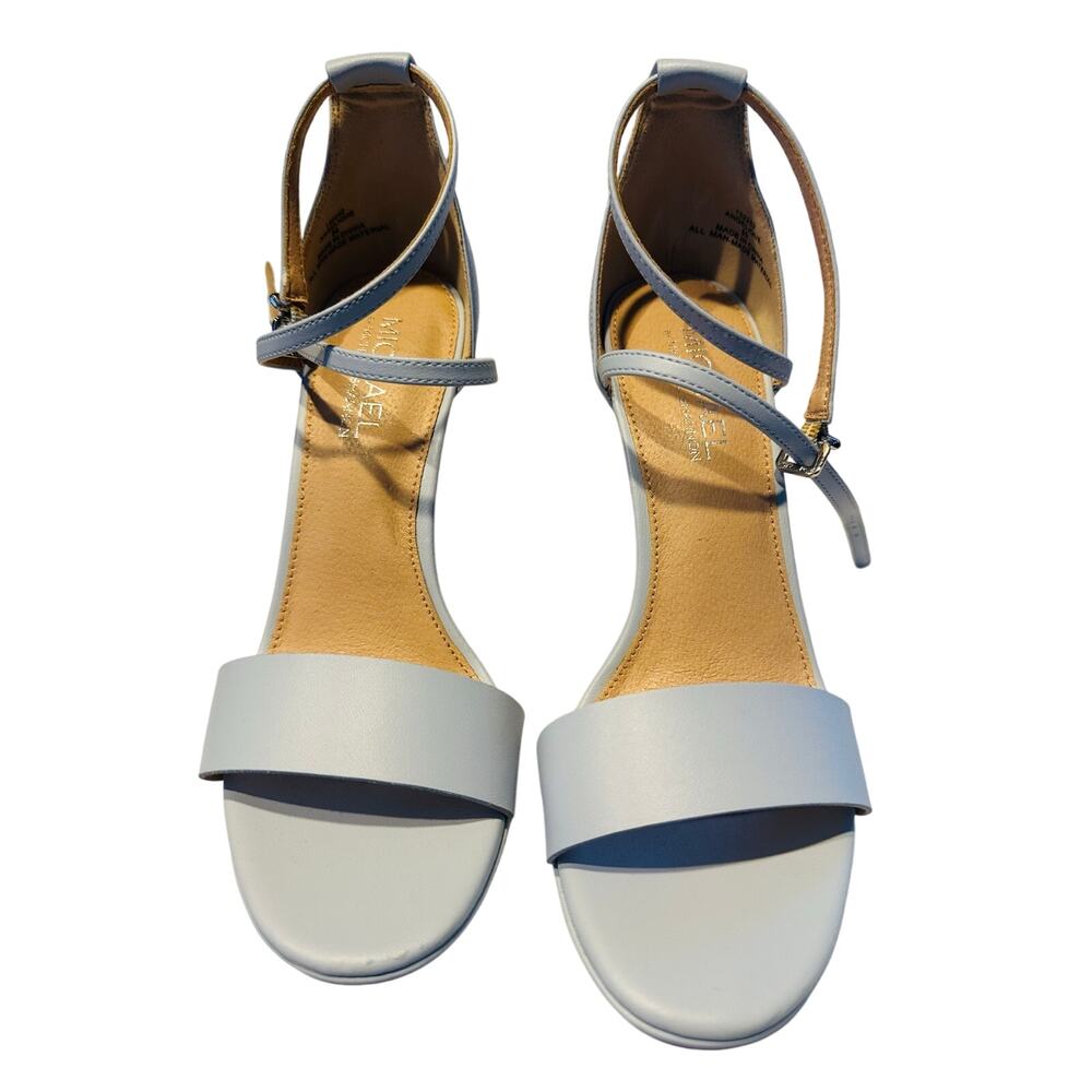 Michael by Michael Shannon ankle strap heels Angelica Platform Sandal 8.5 Blue